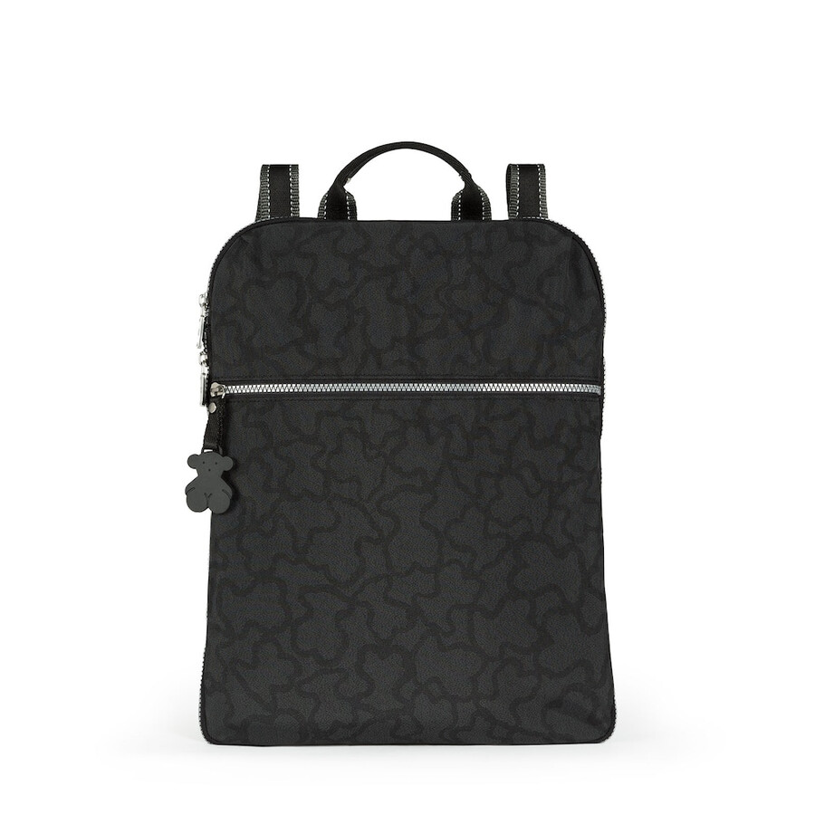 anthrazitschwarzer nylon-rucksack von kaos new colores