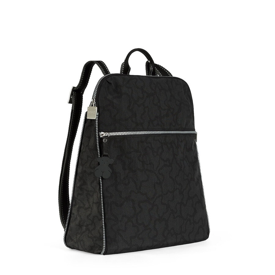 anthrazitschwarzer nylon-rucksack von kaos new colores