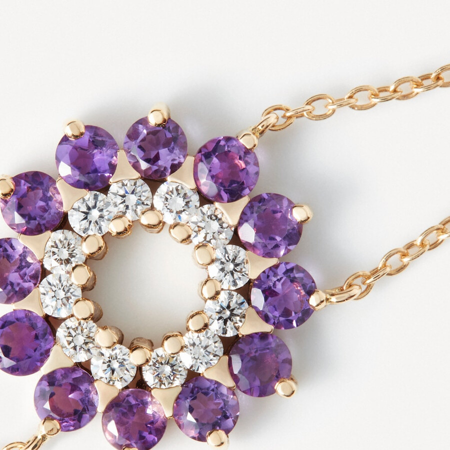 armband aus gold mit diamanten und amethyst tous atelier