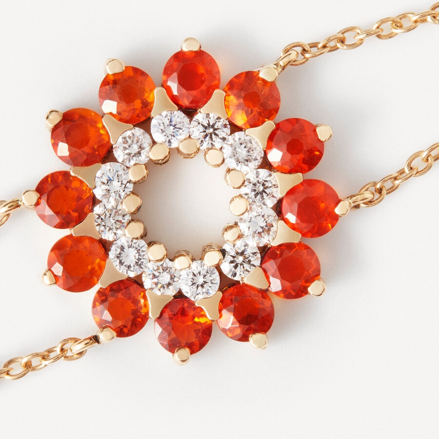 armband aus gold mit diamanten und opalen in flammenform tous atelier