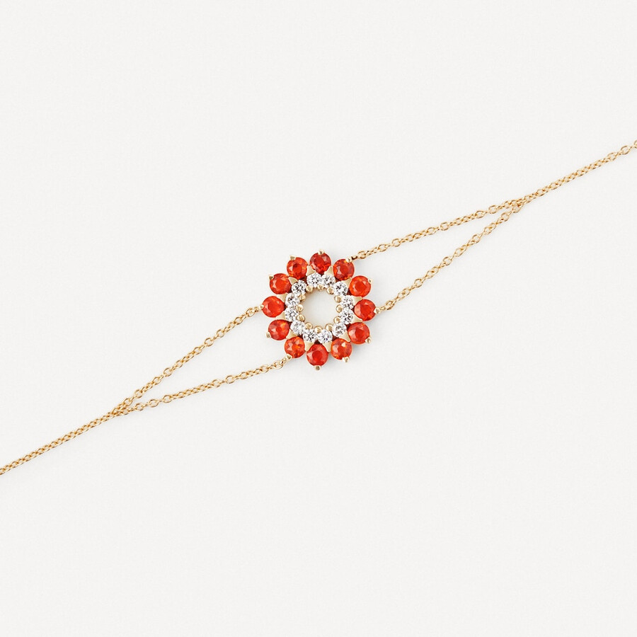 armband aus gold mit diamanten und opalen in flammenform tous atelier
