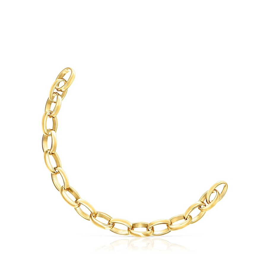 ovales armband aus vergoldetem silber