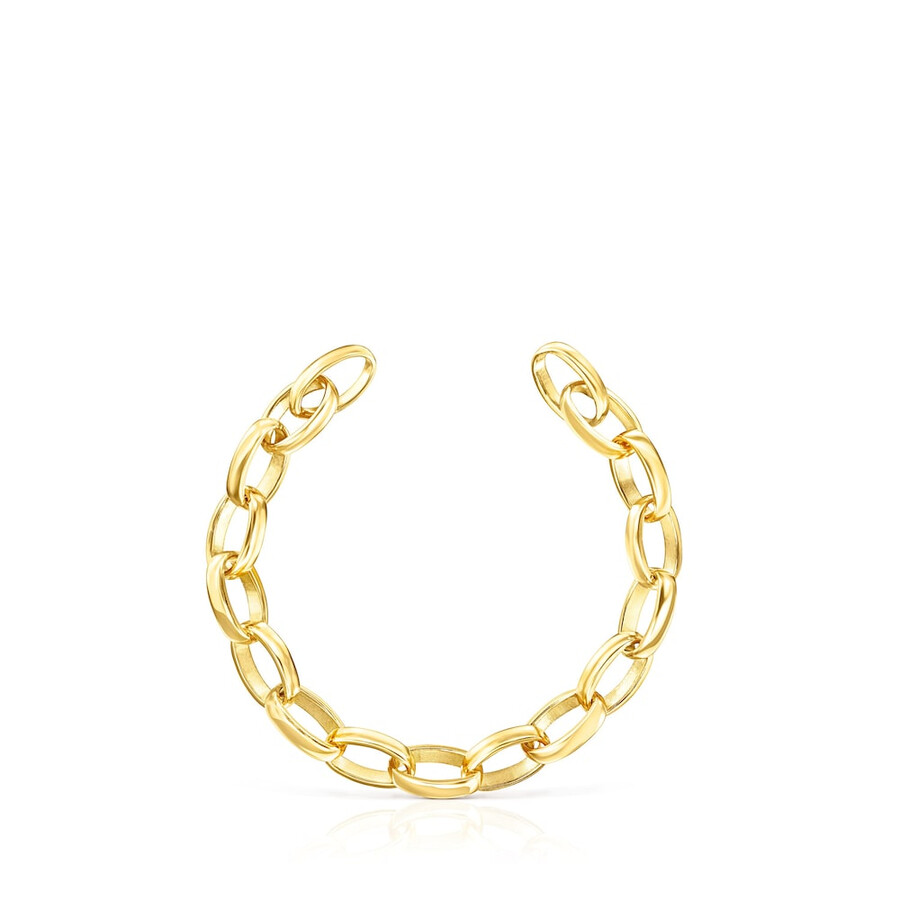 ovales armband aus vergoldetem silber