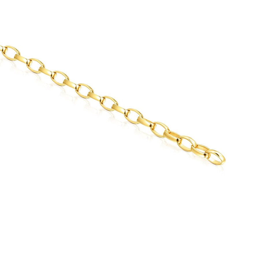 ovales armband aus vergoldetem silber