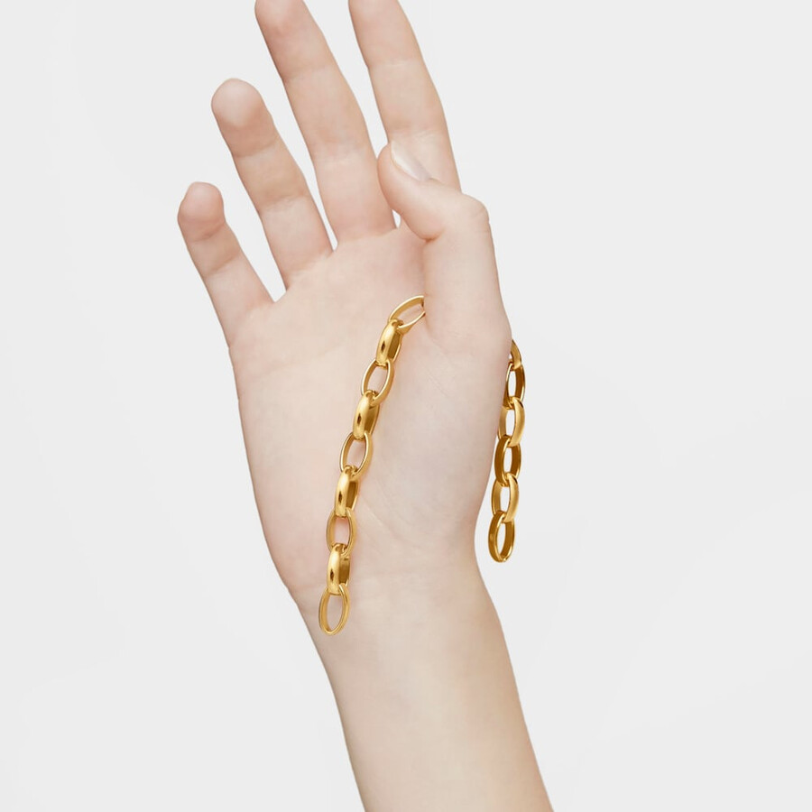 ovales armband aus vergoldetem silber