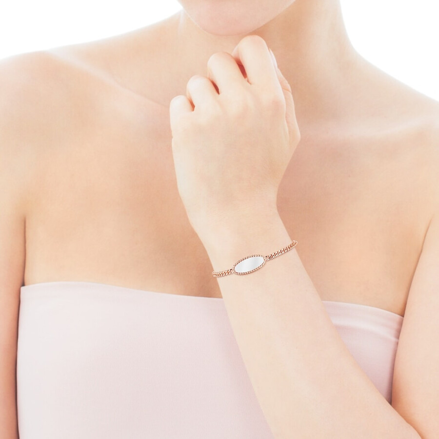 armband aus roséversilbertem vermeil und silber minne