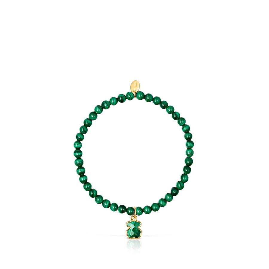 armband aus silber-vermeil und malachit in den icon-farben