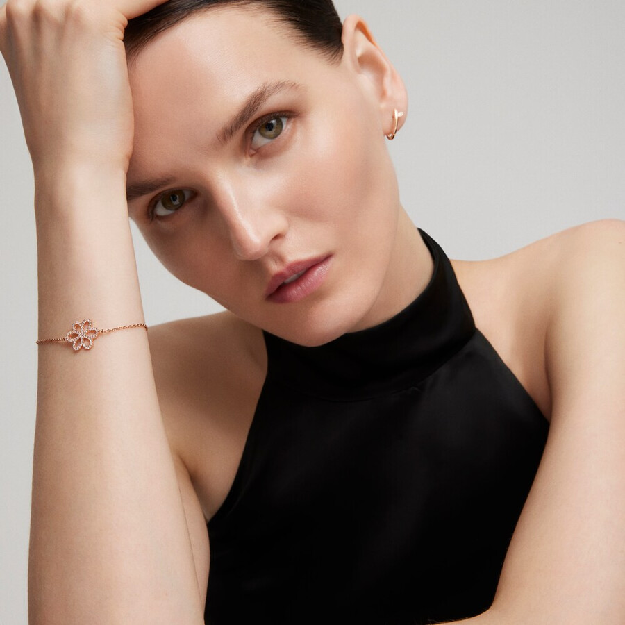 armband aus roségold mit diamanten von tous atelier
