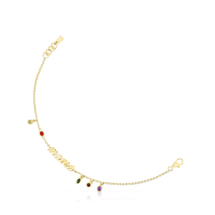 mama-armband aus vergoldetem silber mit edelsteinen von tous mama