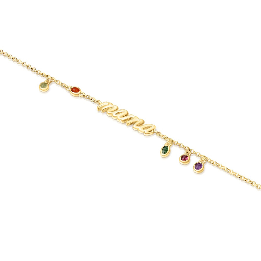 mama-armband aus vergoldetem silber mit edelsteinen von tous mama