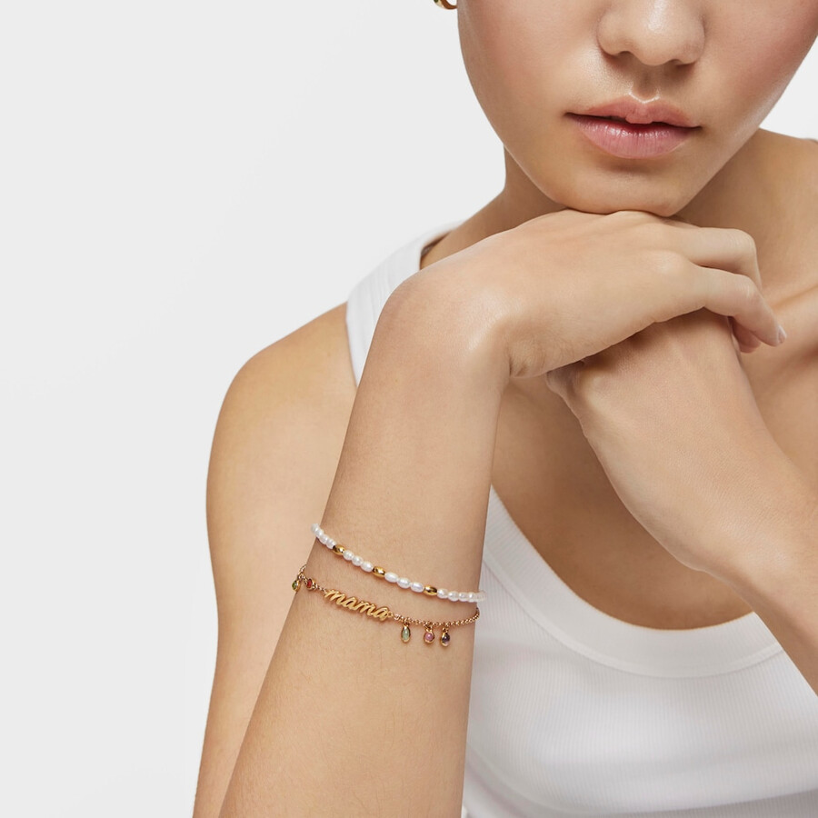 mama-armband aus vergoldetem silber mit edelsteinen von tous mama