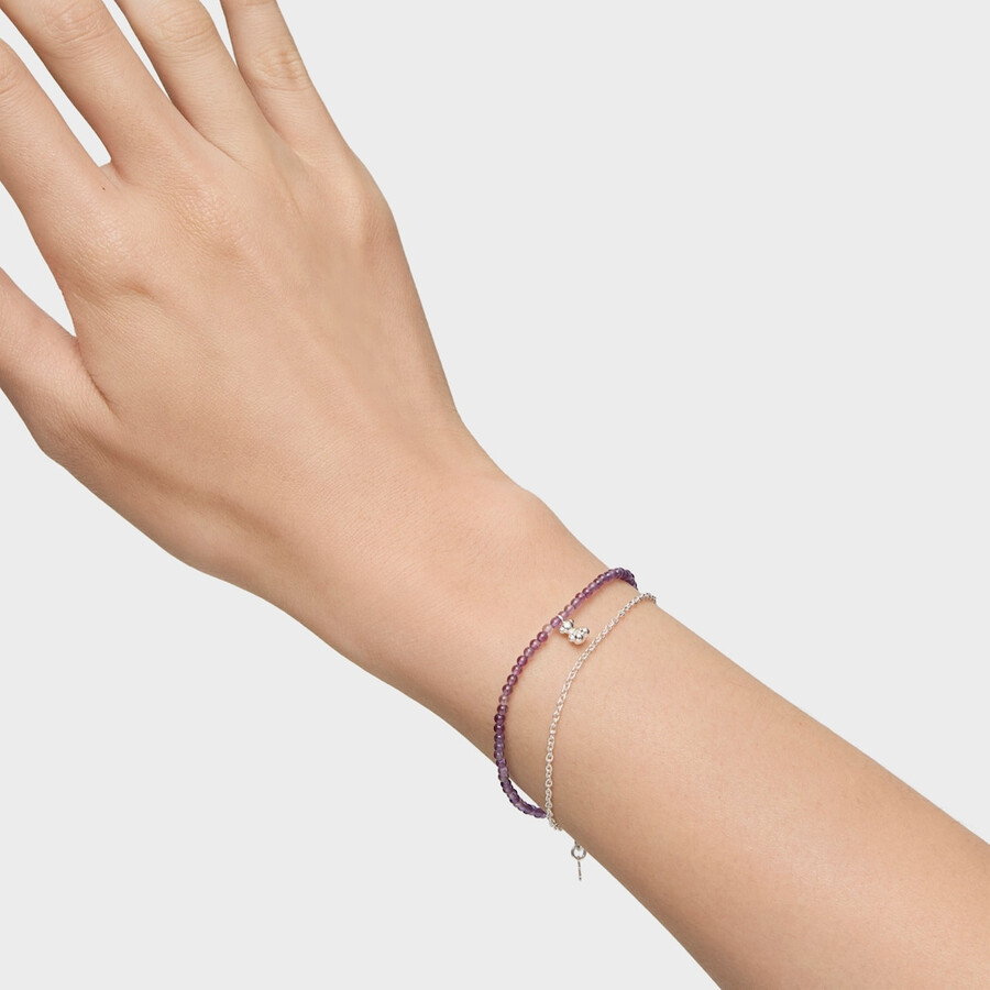 armband aus silber und amethyst modell bold bear