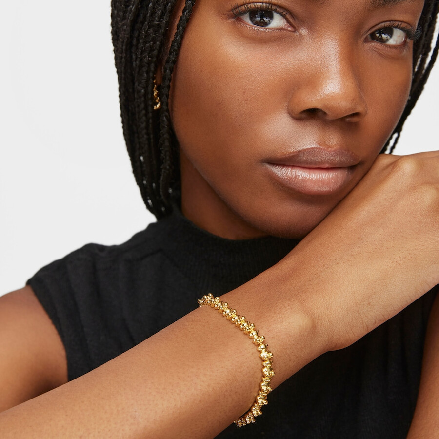 armband mit bärenmotiven vergoldet auf 18-karätiger silberkette modell bold bear