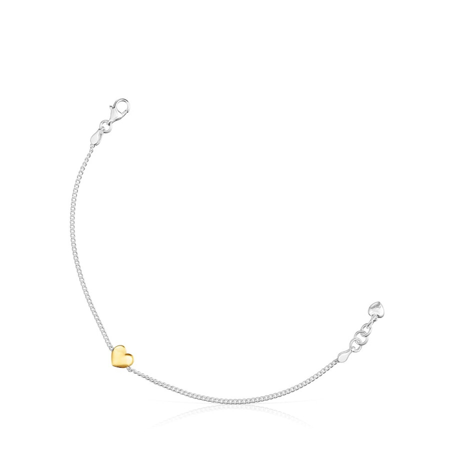 zweifarbiges herzkettenarmband meine andere hälfte