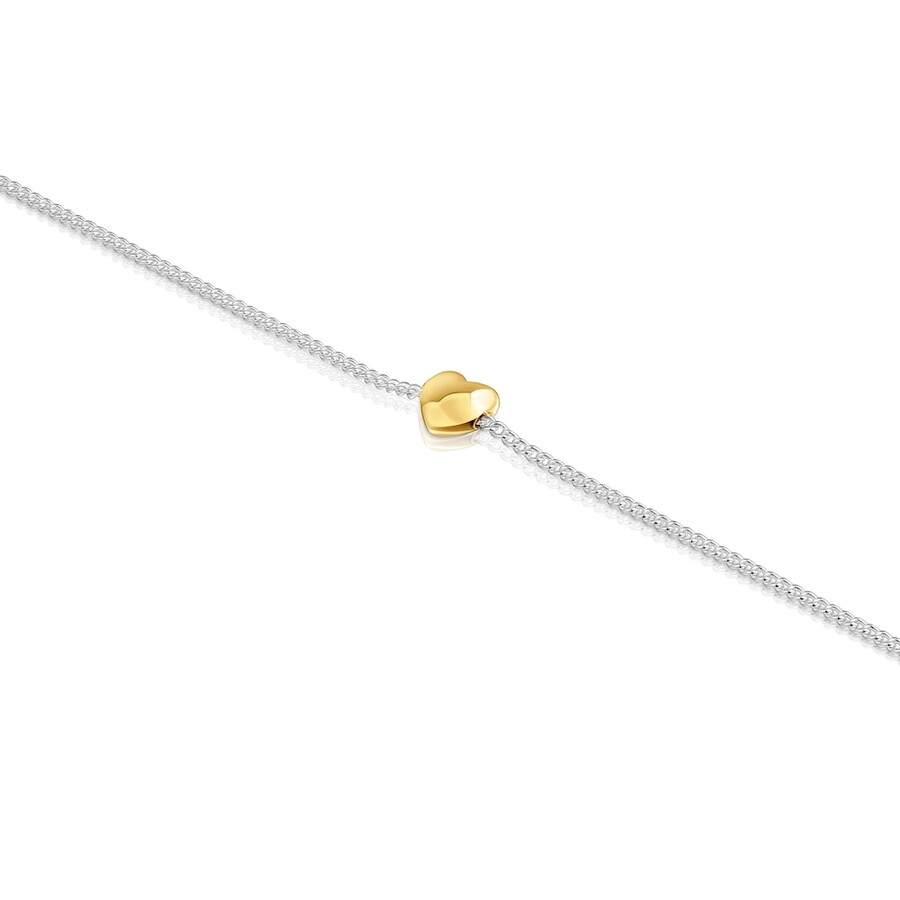 zweifarbiges herzkettenarmband meine andere hälfte