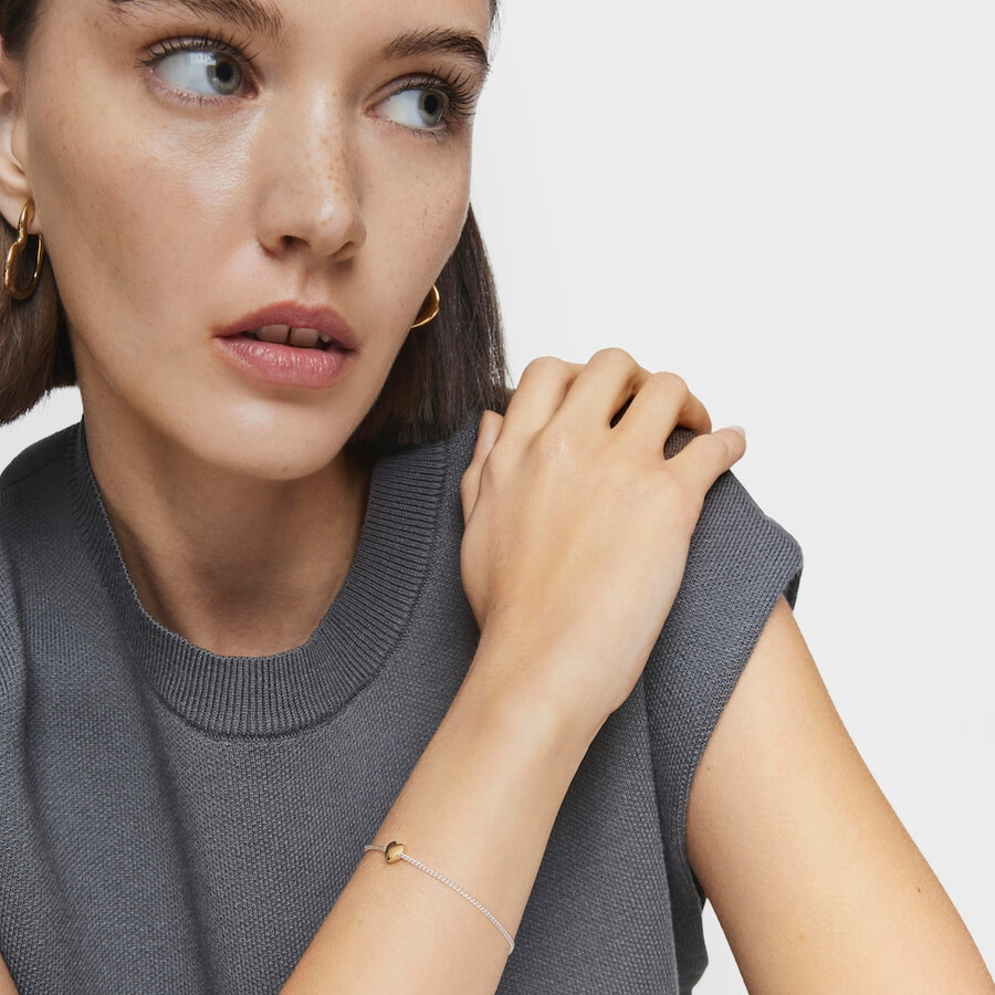zweifarbiges herzkettenarmband meine andere hälfte
