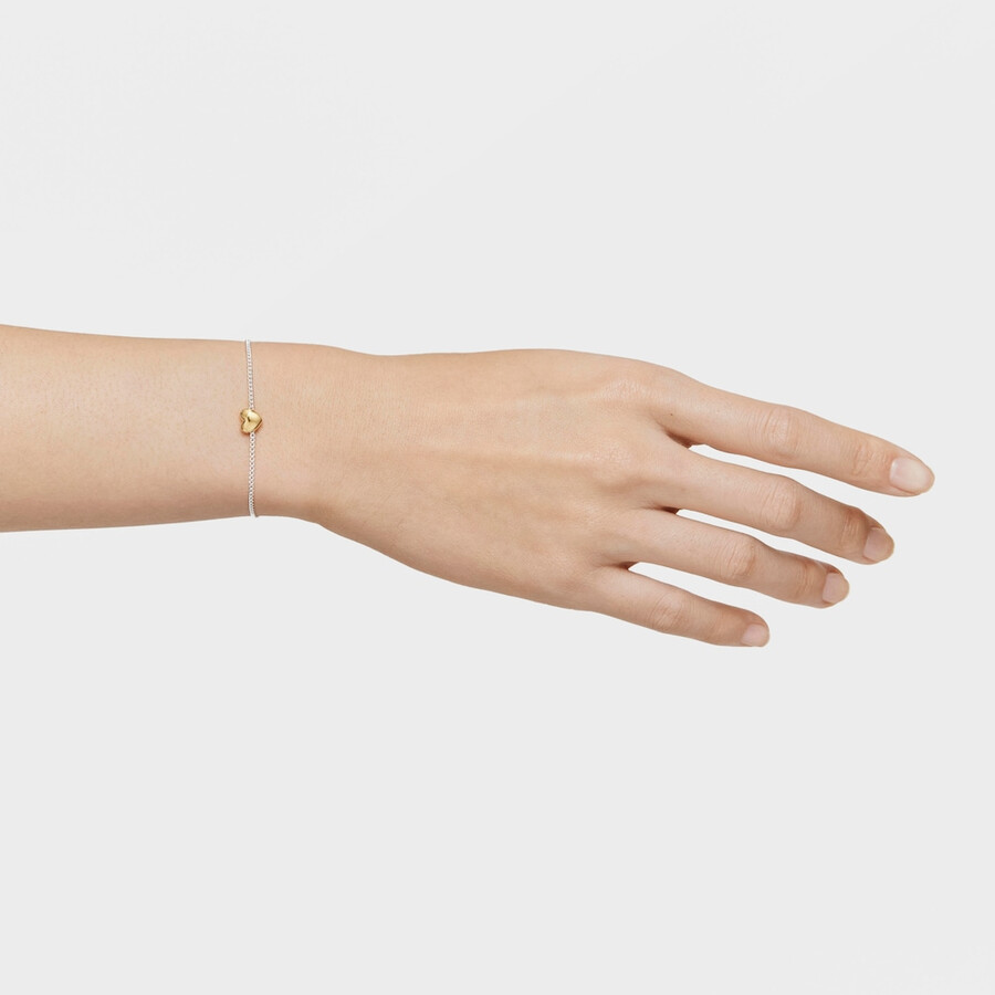 zweifarbiges herzkettenarmband meine andere hälfte