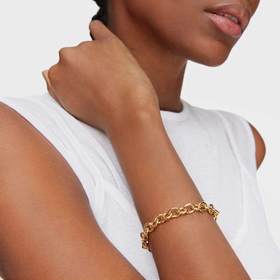 kettenarmband mit 18-karätiger vergoldung auf silber von tous basics