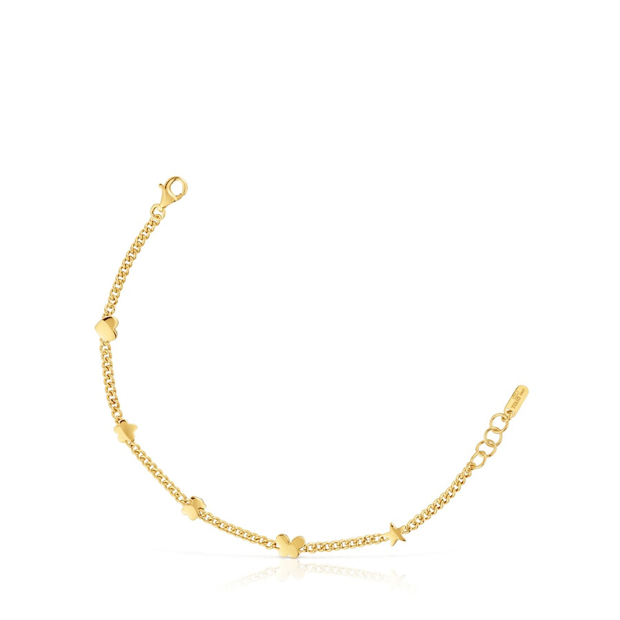 armband aus 18-karätig vergoldetem silber mit auffälligem motiv