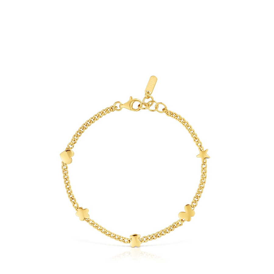 armband aus 18-karätig vergoldetem silber mit auffälligem motiv