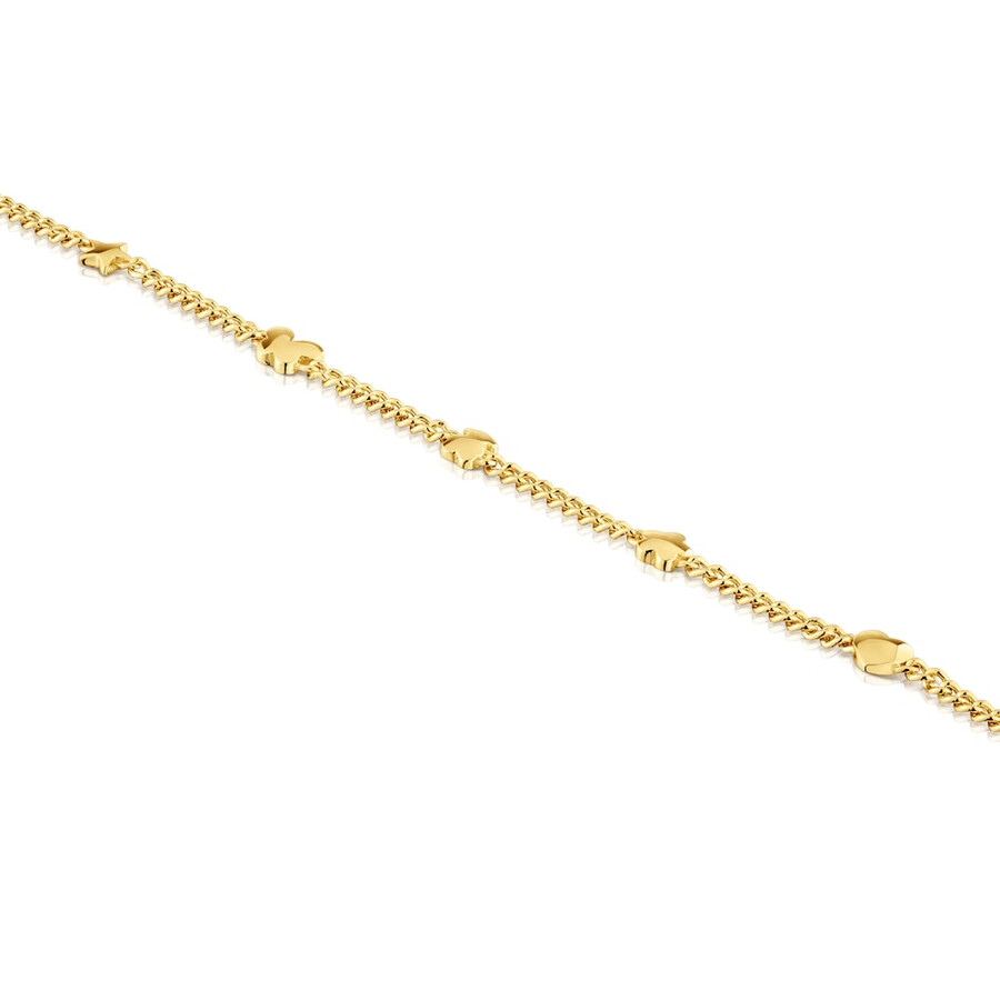 armband aus 18-karätig vergoldetem silber mit auffälligem motiv