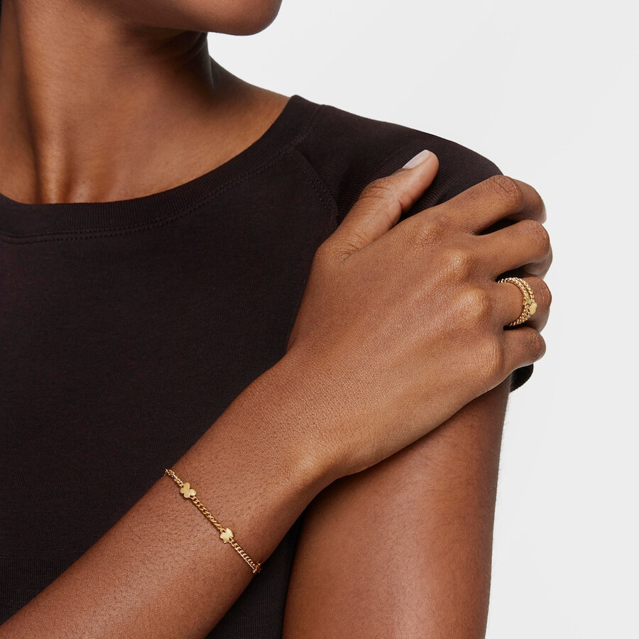 armband aus 18-karätig vergoldetem silber mit auffälligem motiv