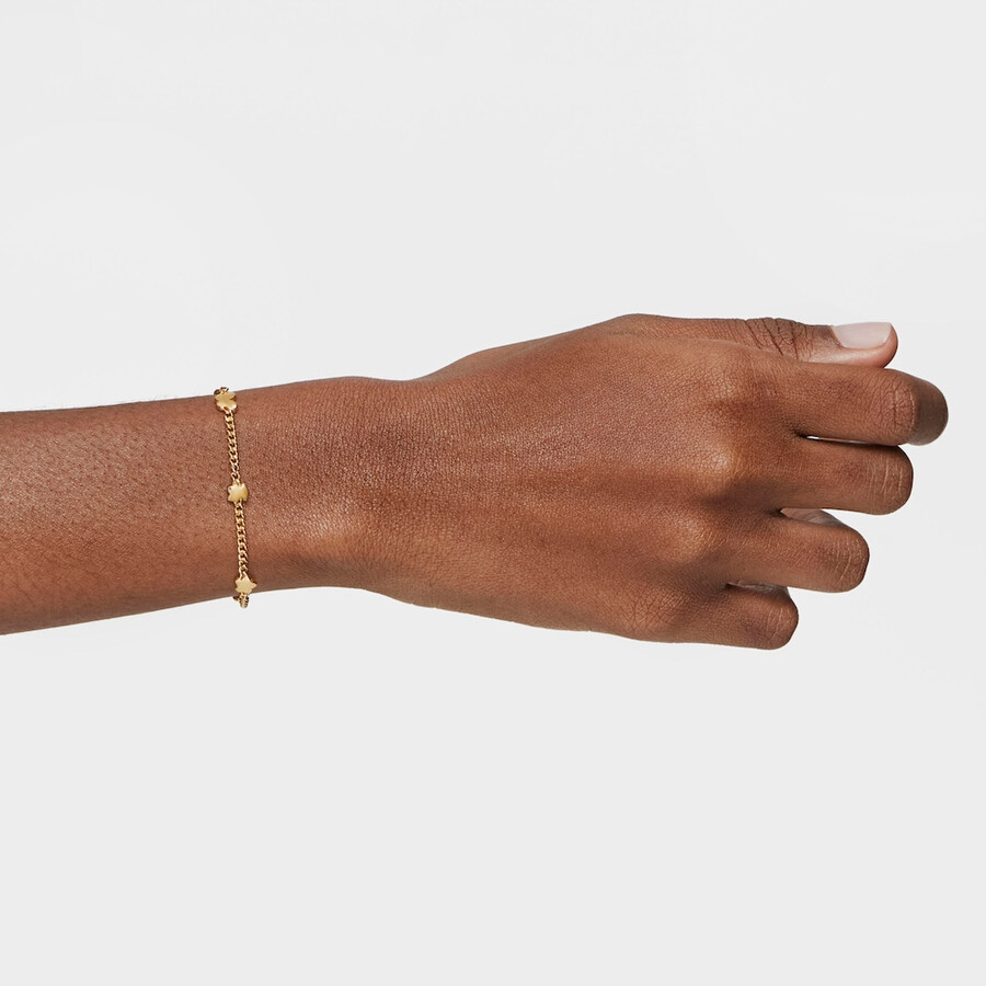 armband aus 18-karätig vergoldetem silber mit auffälligem motiv