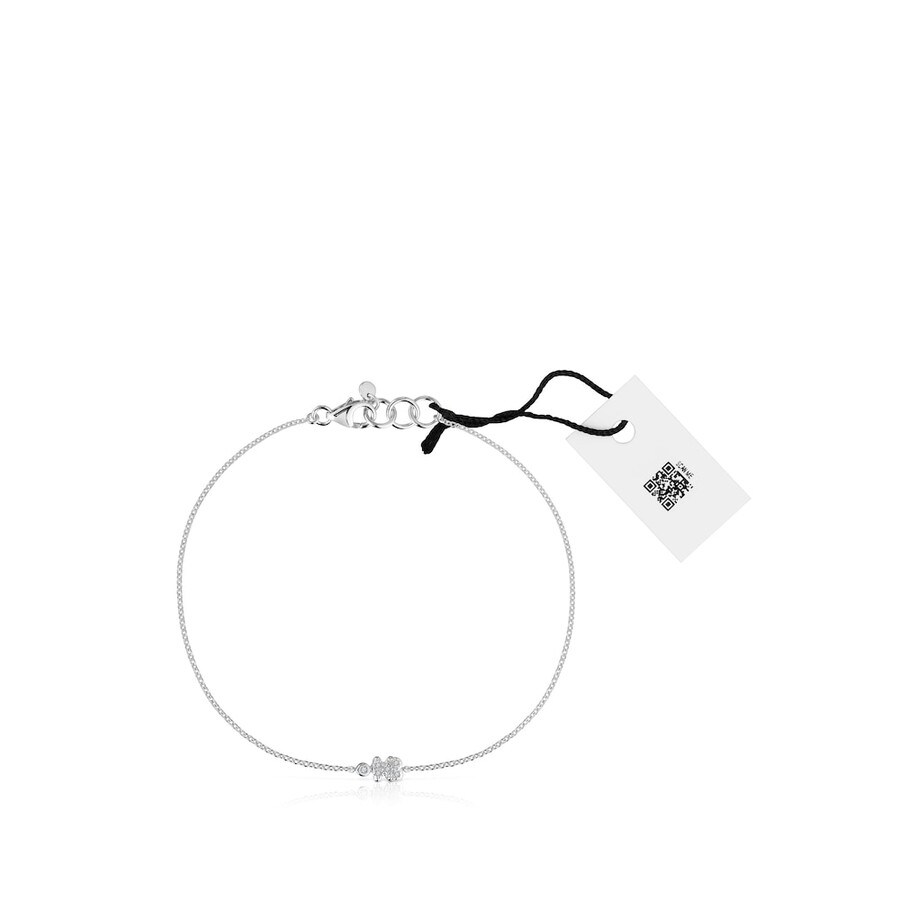 weißgoldenes bärenkettenarmband mit diamanten von tous grain