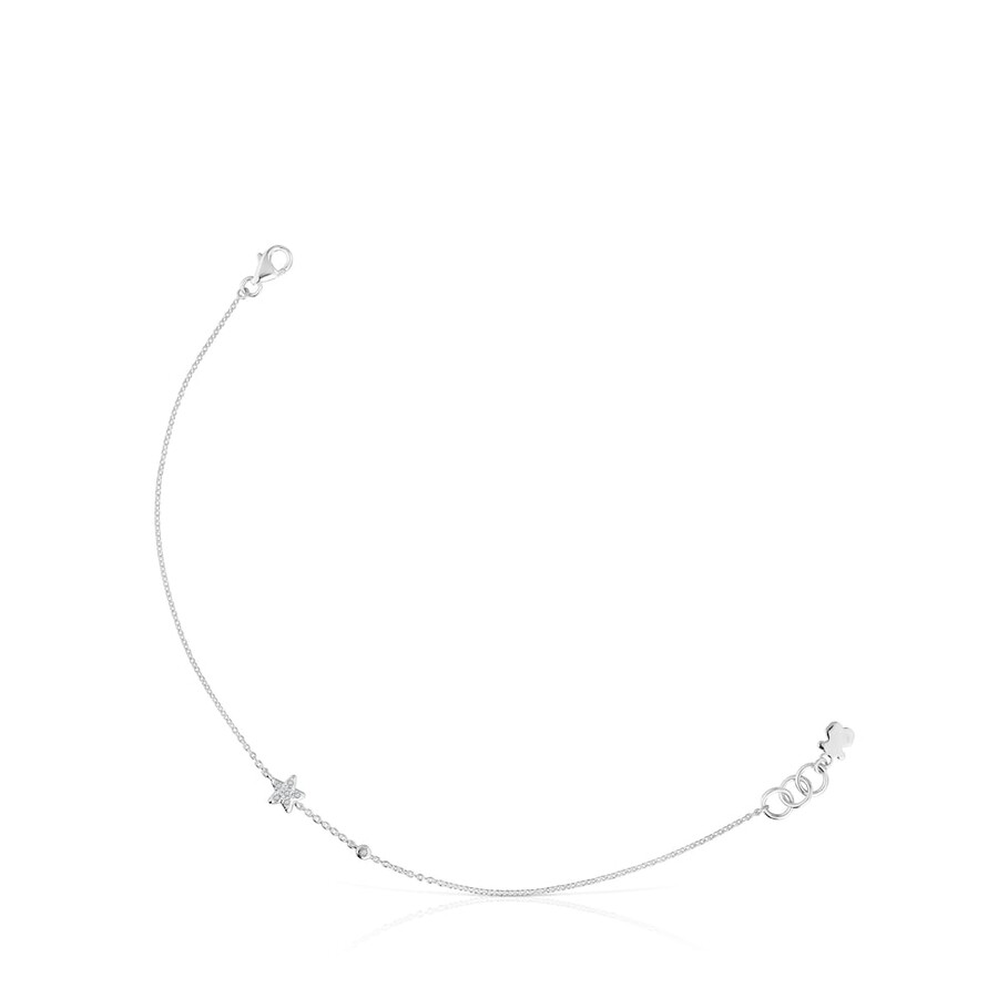 weißgoldenes sternkettenarmband mit diamanten von tous grain
