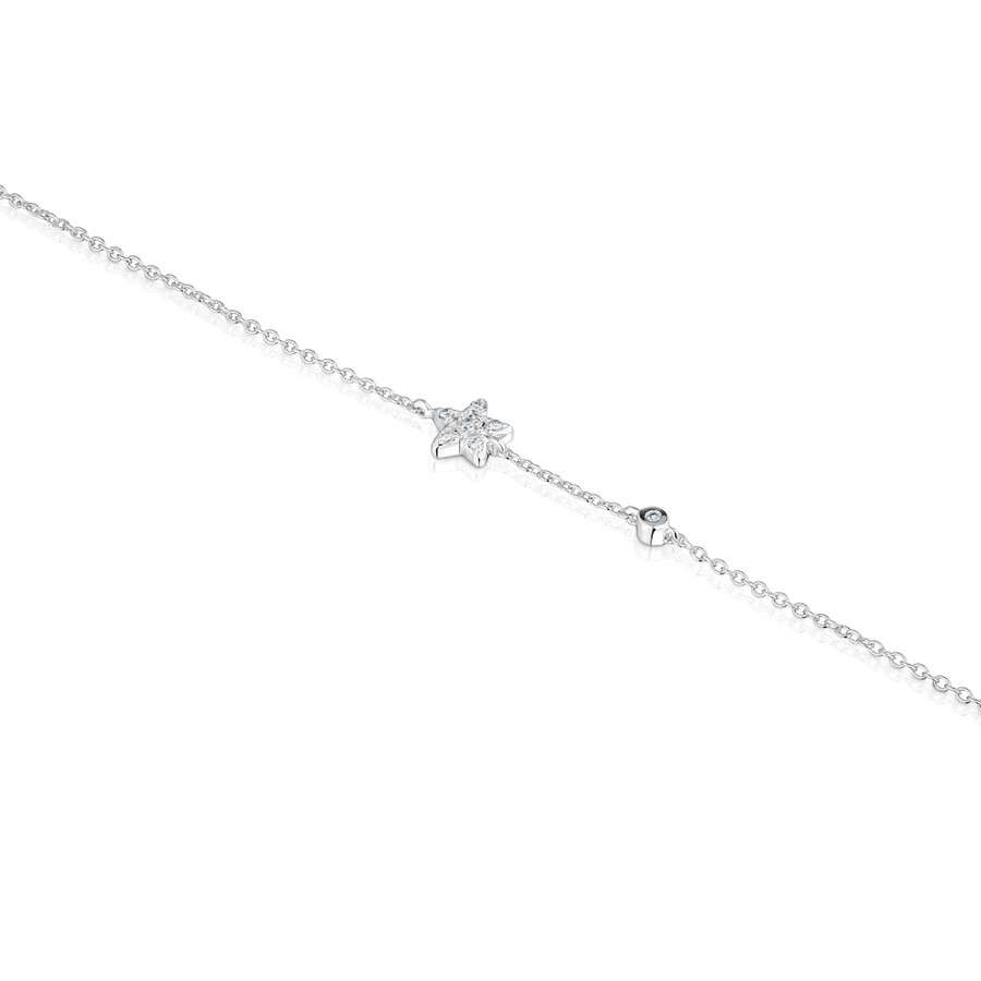 weißgoldenes sternkettenarmband mit diamanten von tous grain