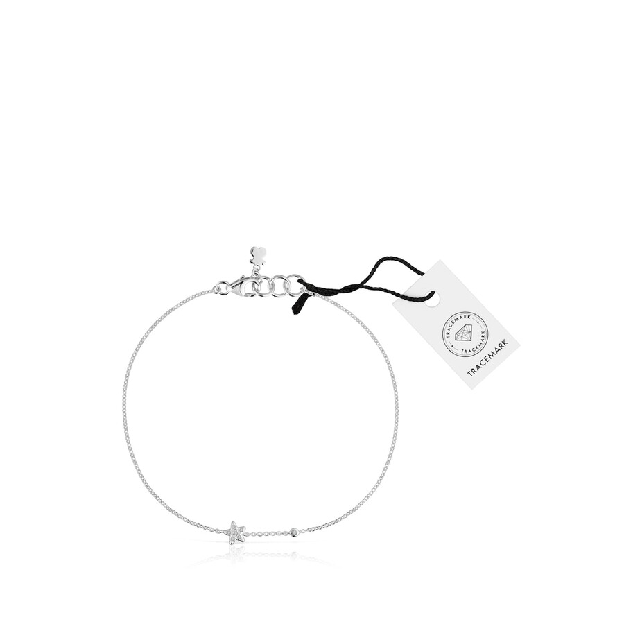 weißgoldenes sternkettenarmband mit diamanten von tous grain