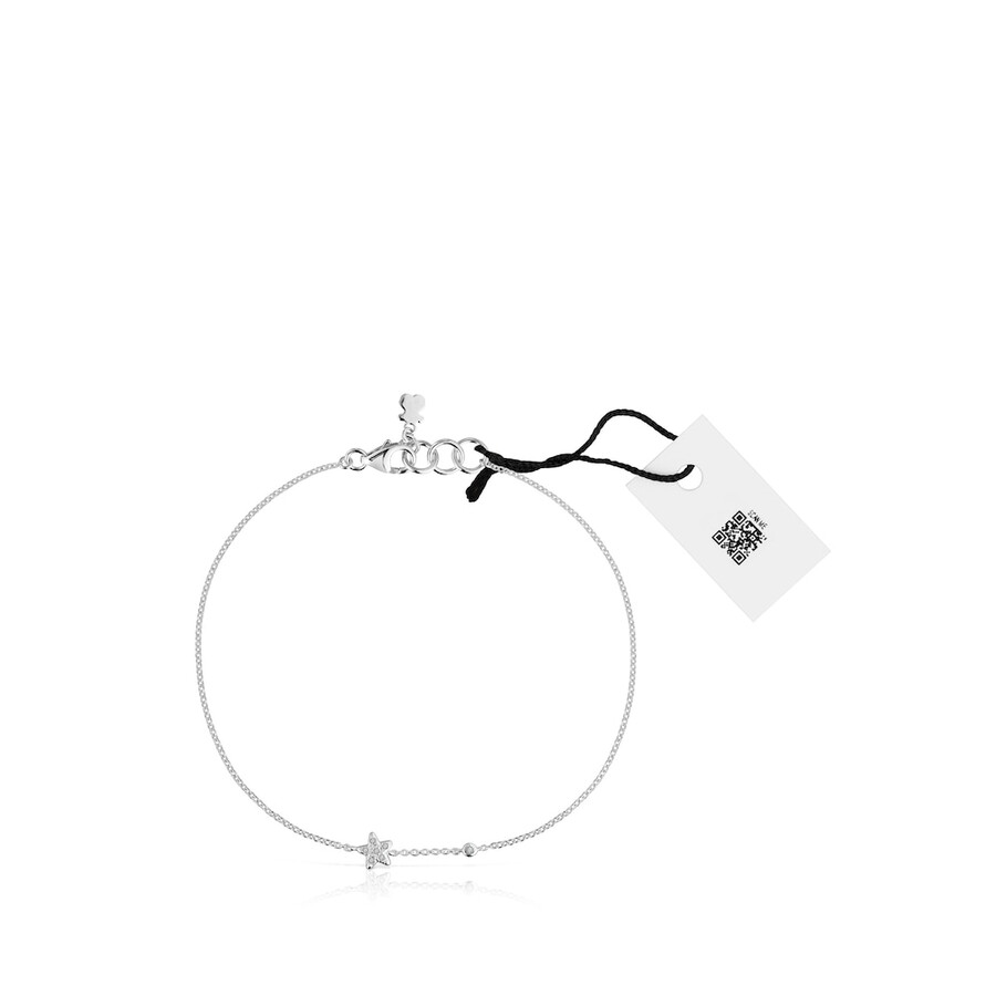 weißgoldenes sternkettenarmband mit diamanten von tous grain