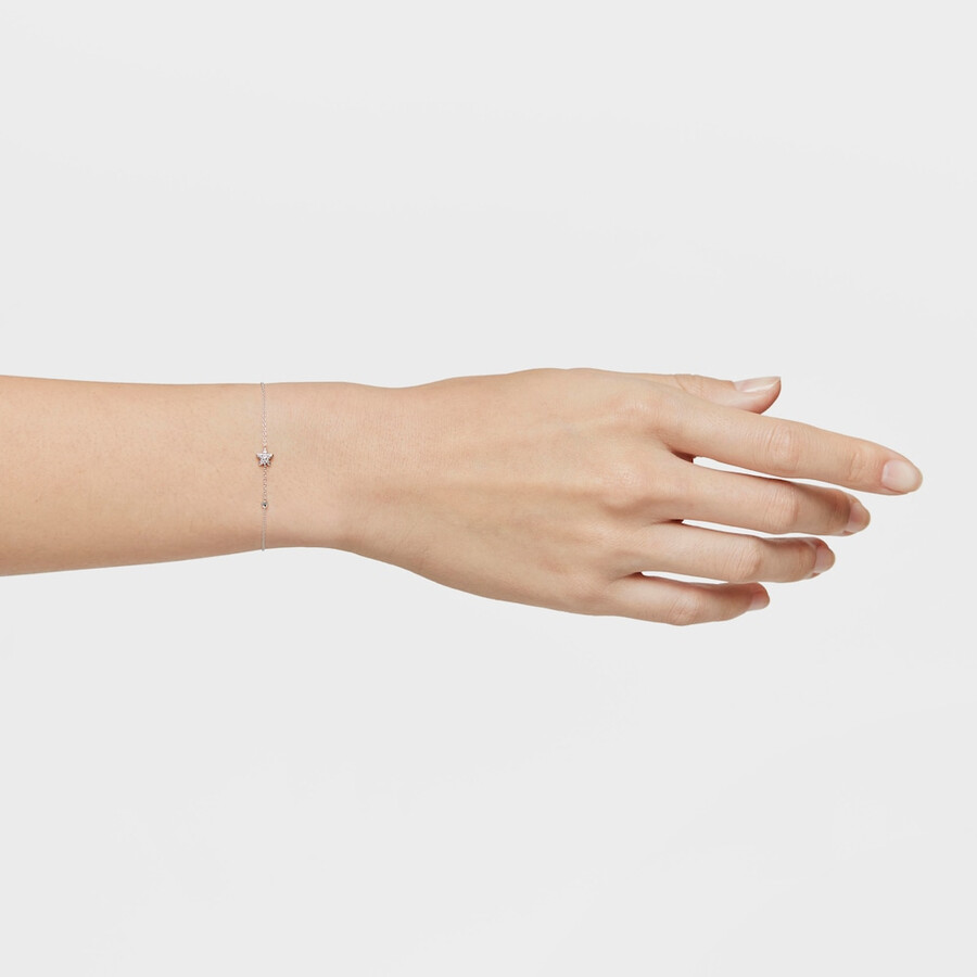 weißgoldenes sternkettenarmband mit diamanten von tous grain