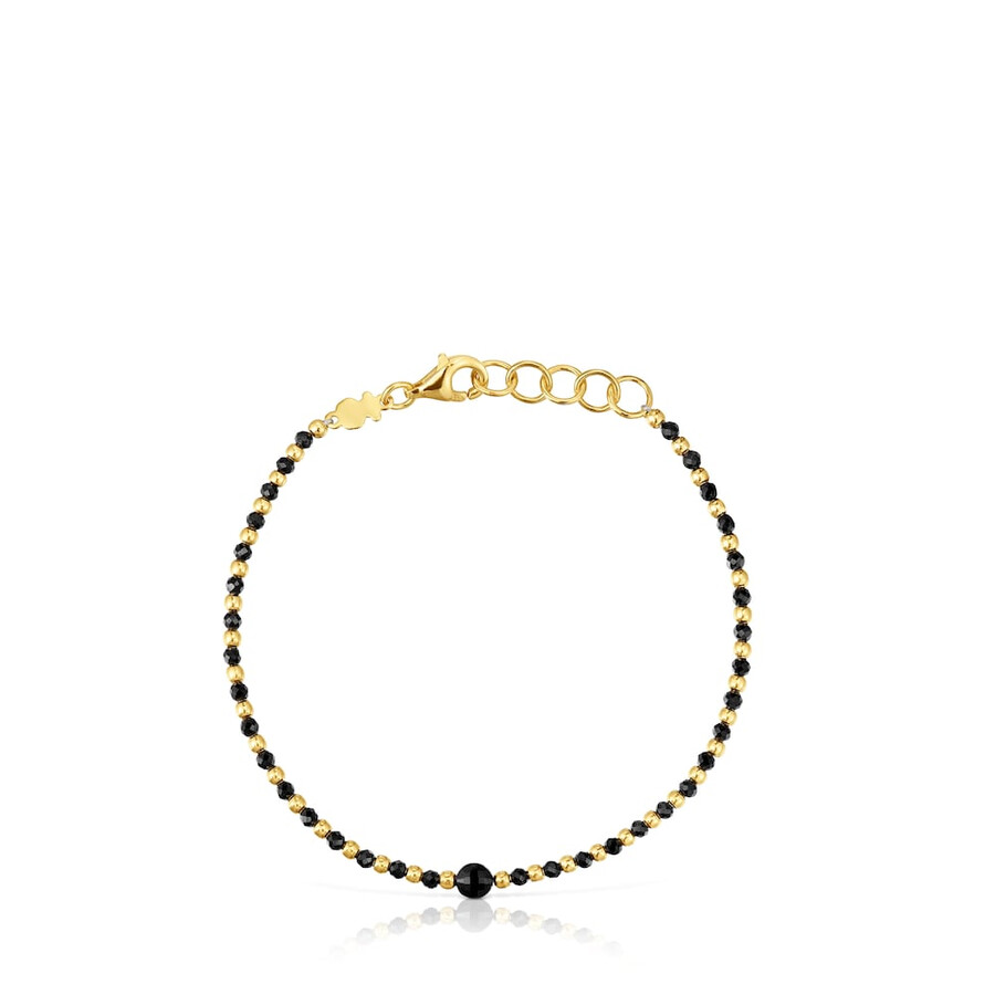 kugelarmband mit 18-karätiger vergoldung über silber und spinell in grundfarben
