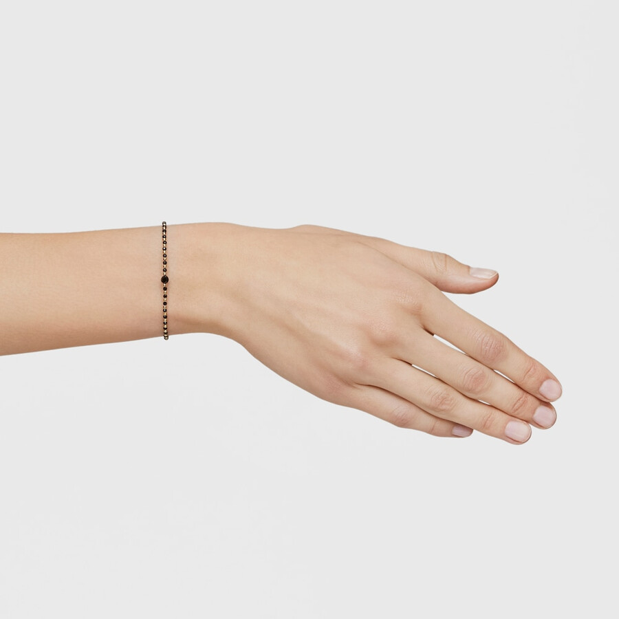 kugelarmband mit 18-karätiger vergoldung über silber und spinell in grundfarben