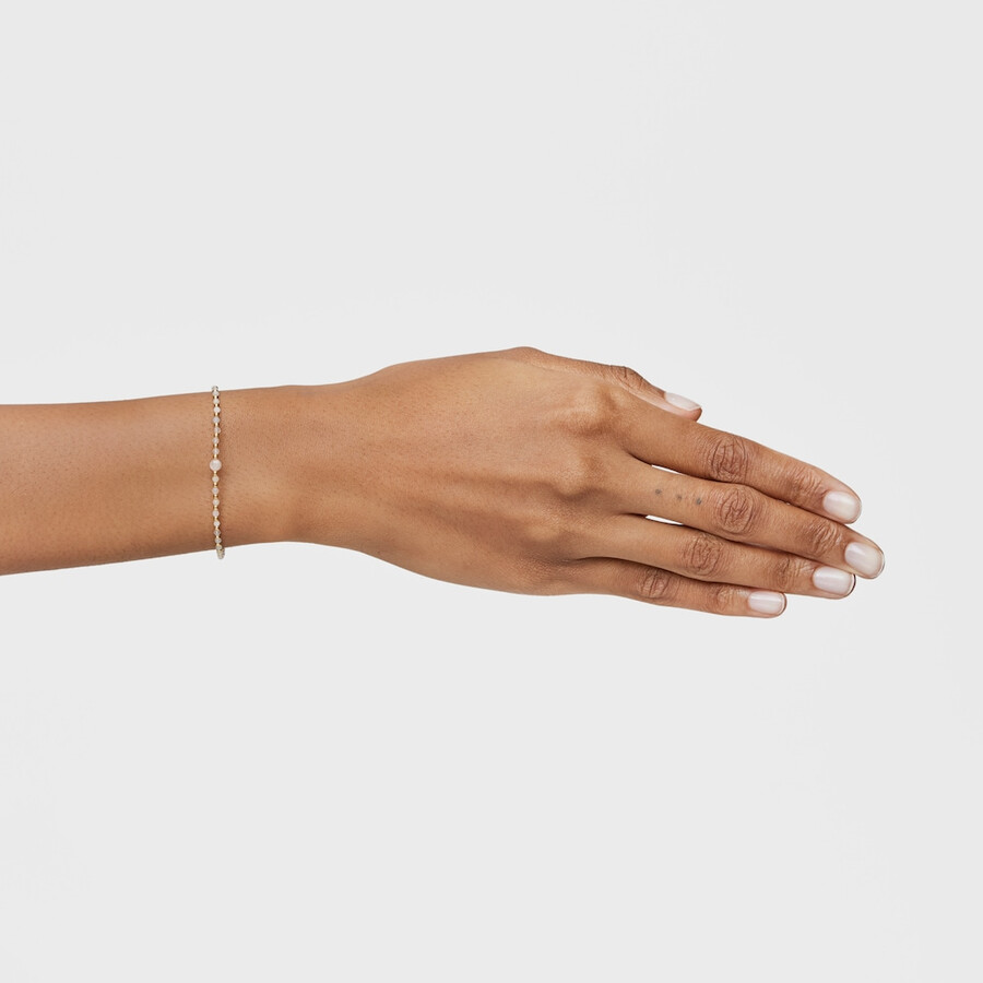 kugelarmband mit 18-karätiger vergoldung auf silber beryllium und morganit in grundfarben