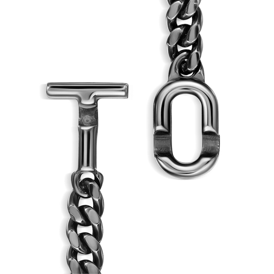tous manifesto 19 cm armband aus dunkelsilbernem panzerketten