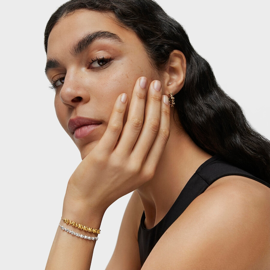 armband mit auffälliger bärenkette 18-karätig vergoldetem silber und anhänger