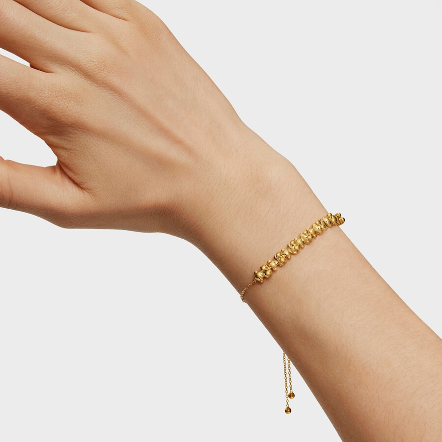 armband mit auffälliger bärenkette 18-karätig vergoldetem silber und anhänger