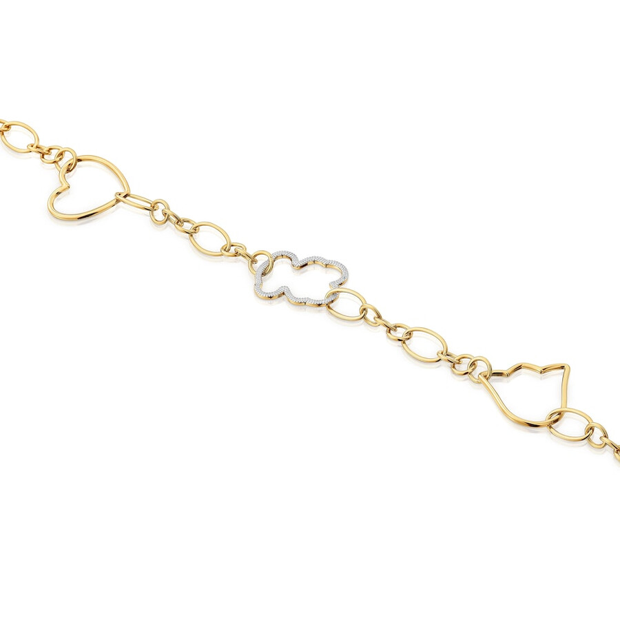 neues zweifarbiges silueta-kettenarmband mit motiven