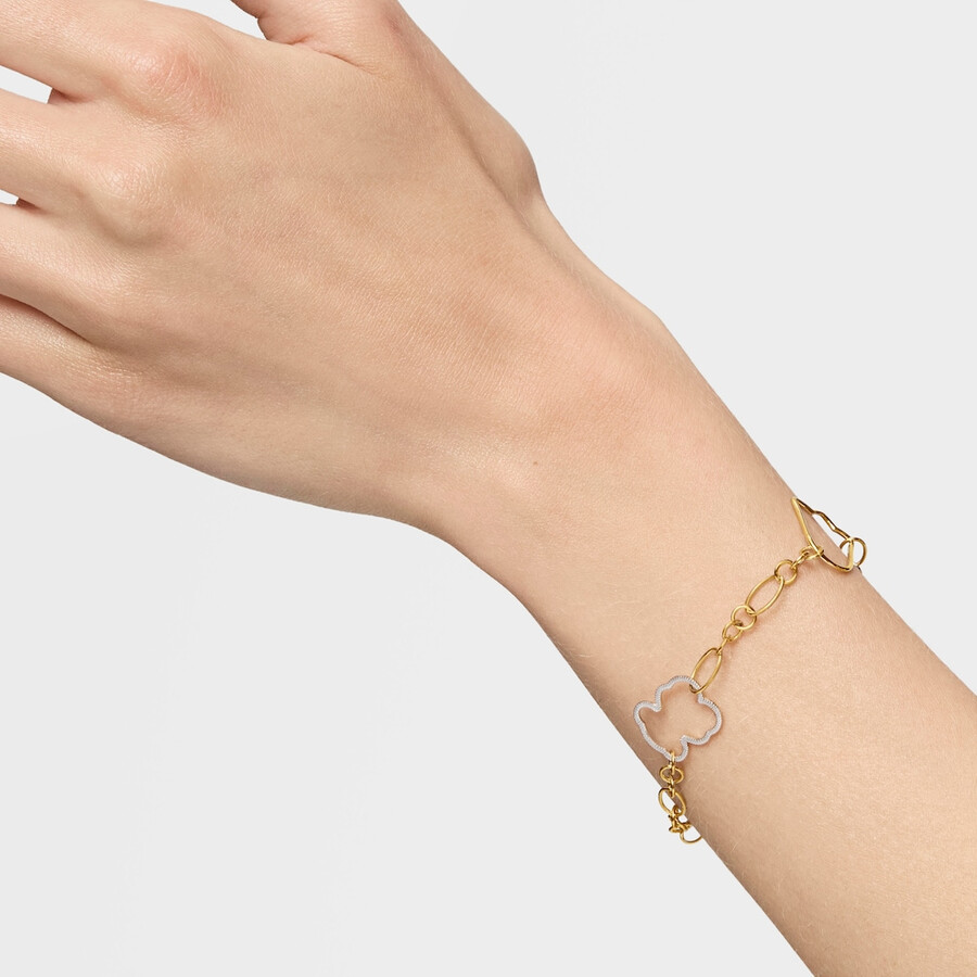 neues zweifarbiges silueta-kettenarmband mit motiven