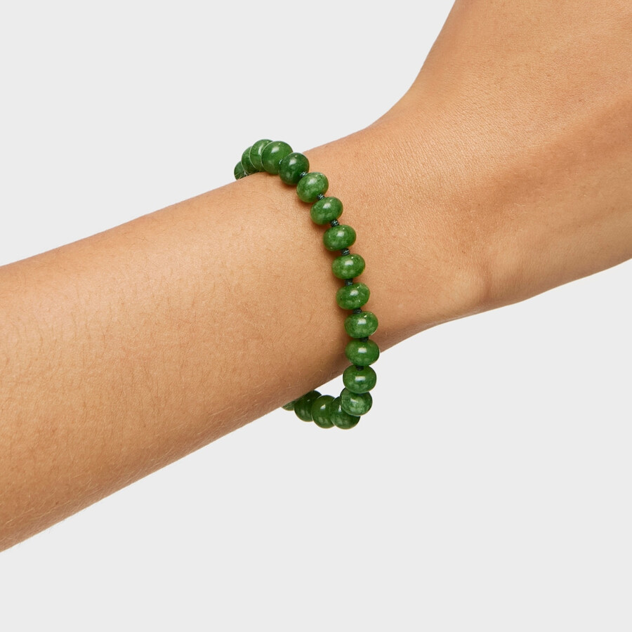 ovales armband mit 18-karätiger vergoldung auf silber und grünem quarzit