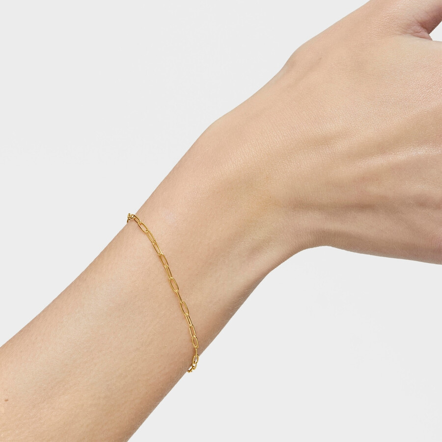 ovales armband mit 18-karätiger vergoldung auf silber