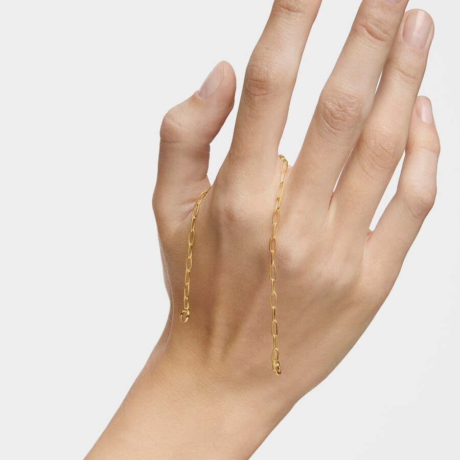 ovales armband mit 18-karätiger vergoldung auf silber