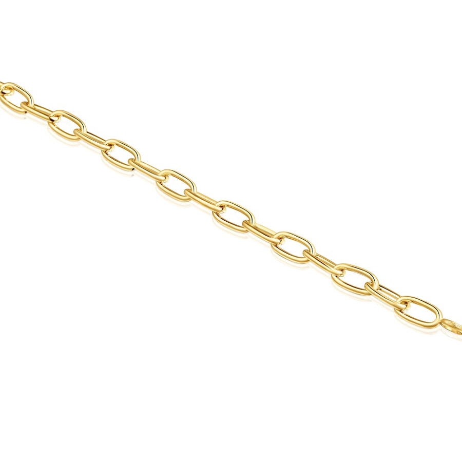 ovales xl-kettenarmband mit 18-karätiger vergoldung auf silber