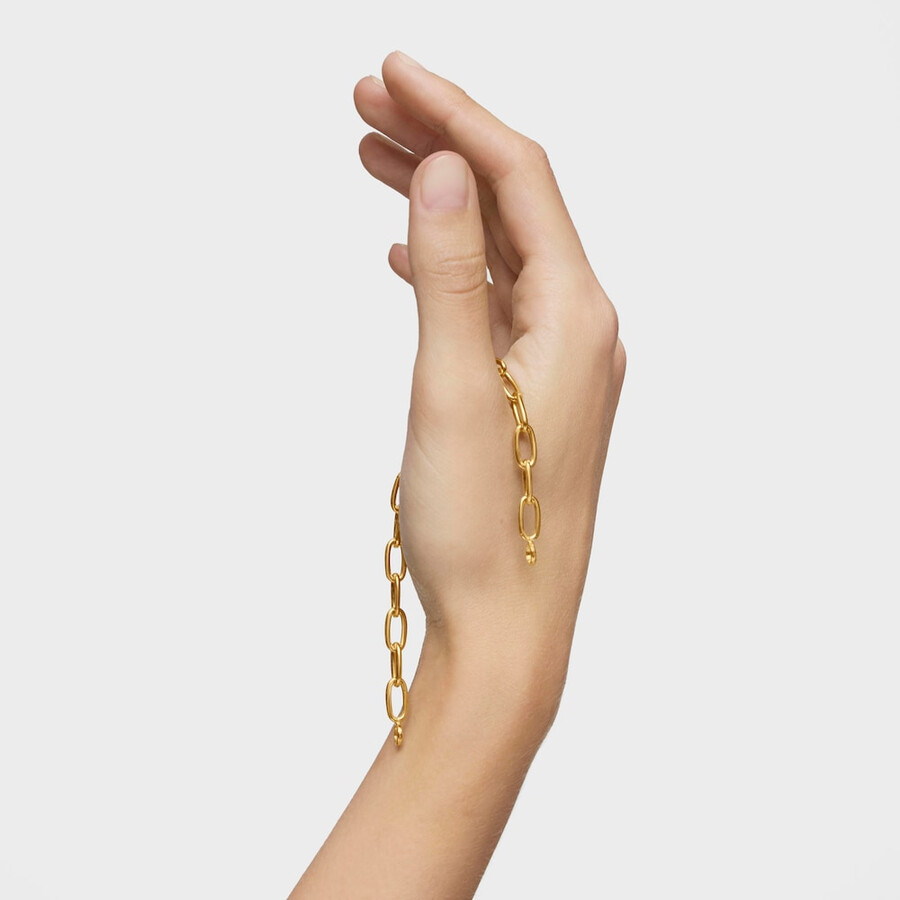 ovales xl-kettenarmband mit 18-karätiger vergoldung auf silber