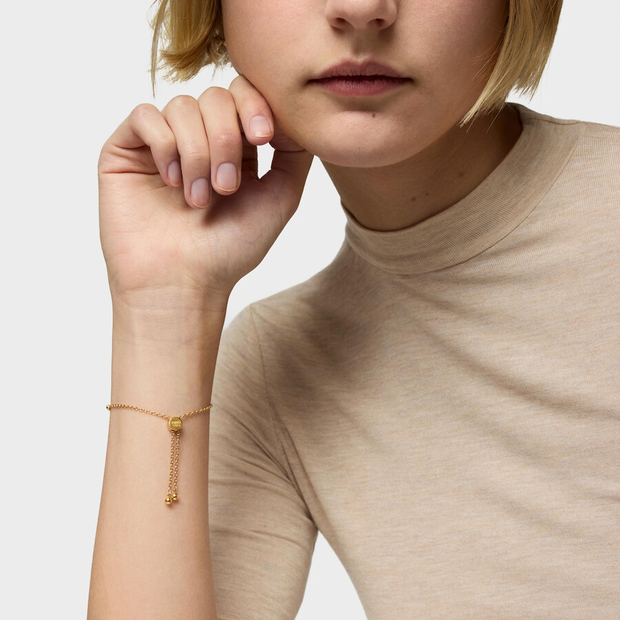 herzförmiges armband aus 18-karätig vergoldetem silber zuckerparty