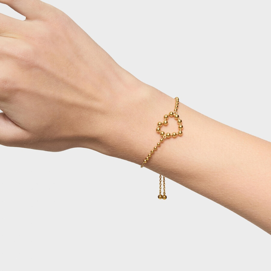 herzförmiges armband aus 18-karätig vergoldetem silber zuckerparty