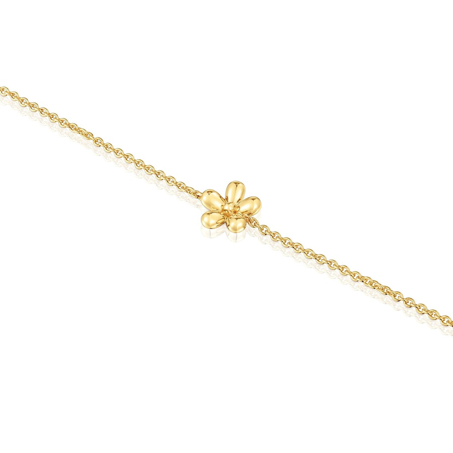 kettenarmband mit 18-karätiger vergoldung auf silber daisy