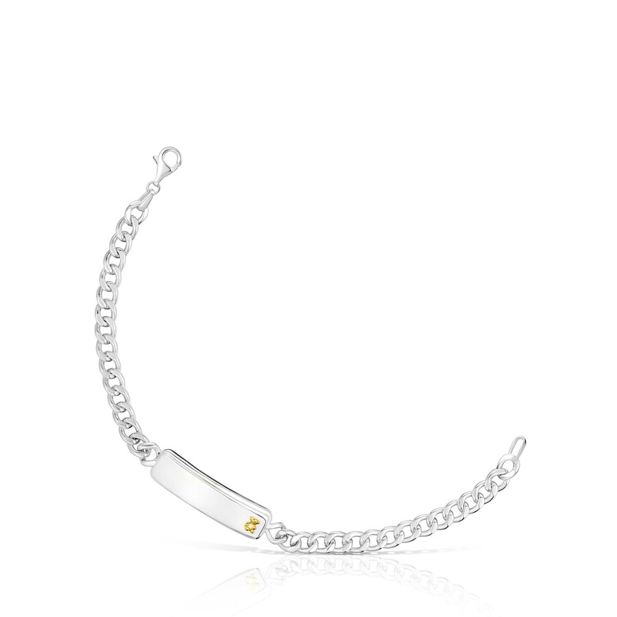 zweifarbiges armband mit bärenmotiv von tous man